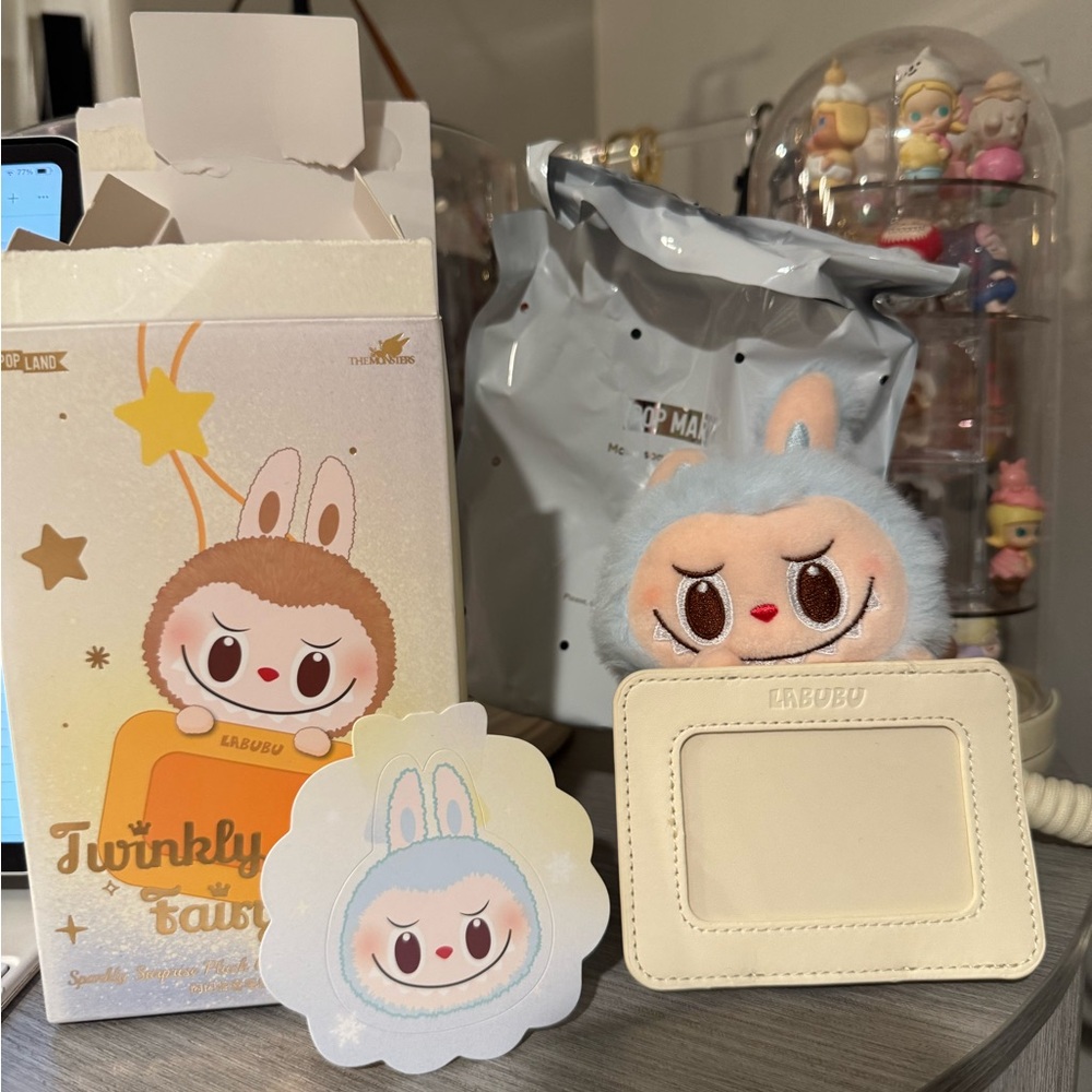 Labubu The Monsters Twinkly Fairy Tale Plush Card Holder - Frosty Blue